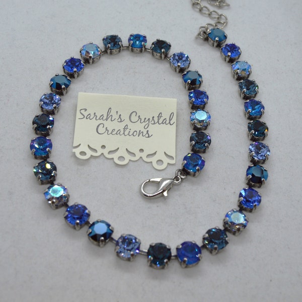 Blue Depths Genuine Austrian Crystal Necklace, Bracelet or Earrings