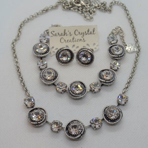 Crystal Wave Genuine Austrian Crystal Necklace, Bracelet or Earrings