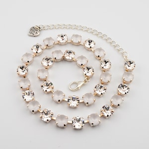 Crystal Jewelry, Necklace or Bracelet &quot;Crystal Storm&quot; | Clear & White Crystal Jewelry | 8mm Austrian Crystal Gift For Weddings
