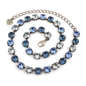 Crystal Jewelry, Necklace or Bracelet &quot;Heavenly Blues&quot; | Blue Crystal Jewelry | 8mm Austrian Crystal Jewelry Handmade Gifts For Women