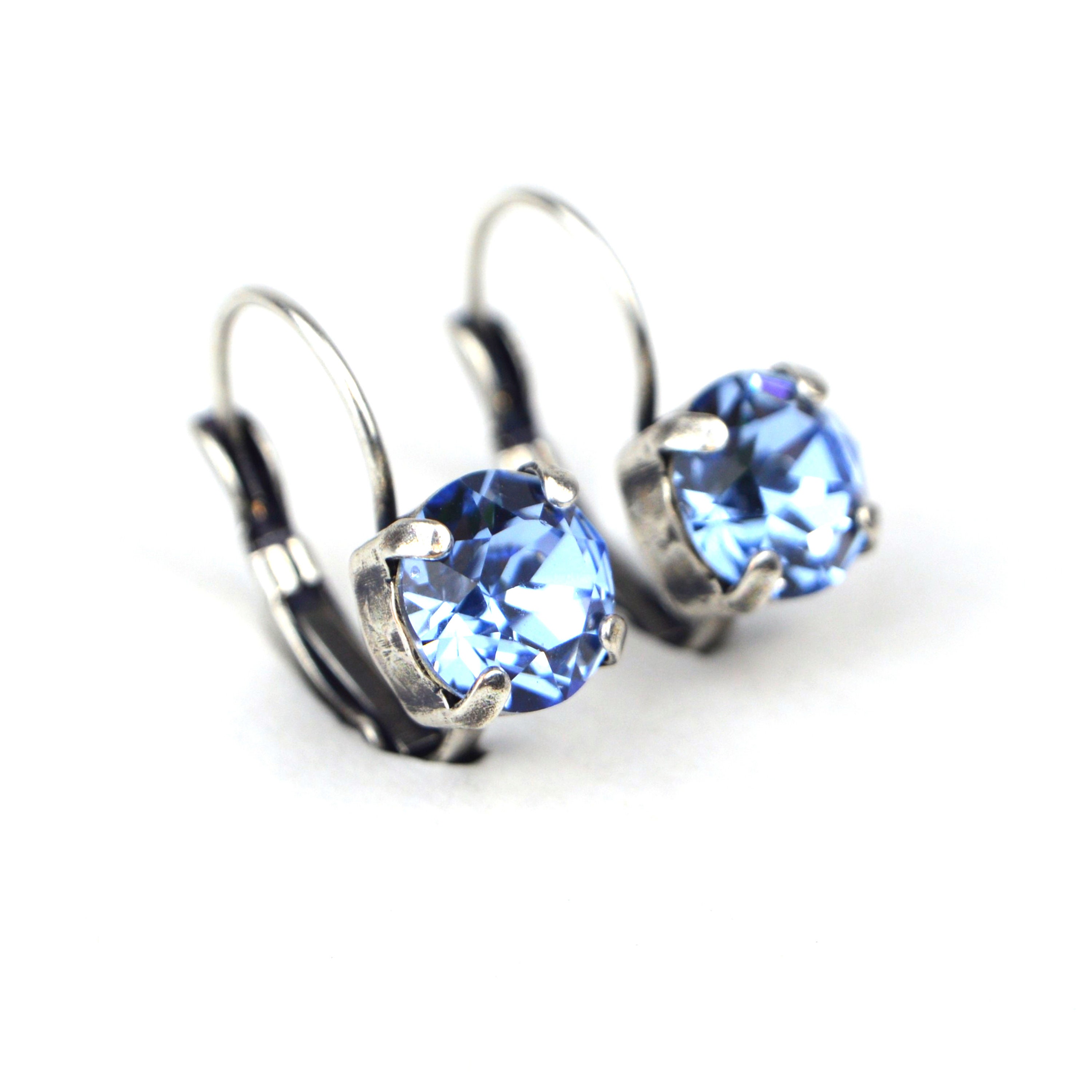 ★WEST★ Swarovski crystal Gloria earringsWI9761321 Dazzling Large Vintage Swarovski Iridescent Octagonal