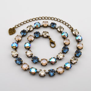 Crystal Jewelry, Necklace or Bracelet &quot;Bashful Blues&quot; | Blue Crystal Jewelry | 8mm Austrian Crystal Jewelry Handmade Gifts For Women