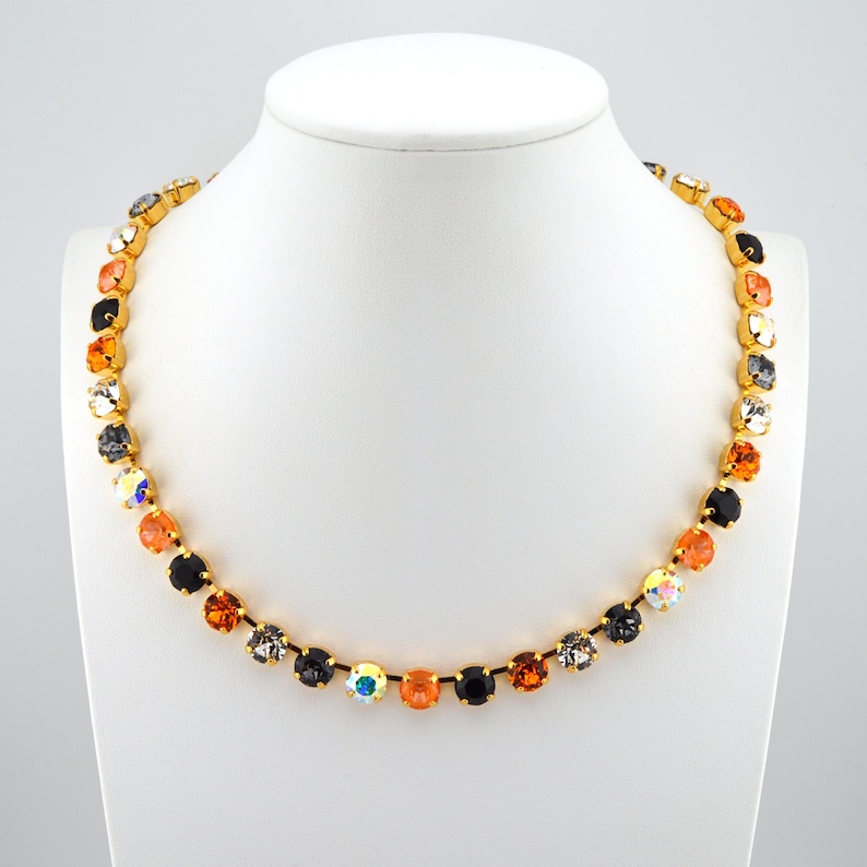 Autumn Themed Crystal Jewelry, Necklace or Bracelet oh My Gourd Orange