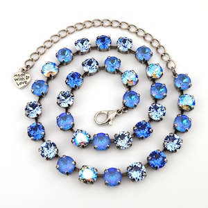 Crystal Jewelry, Necklace or Bracelet &quot;Waterfall&quot; | Blue Crystal Jewelry | 8mm Austrian Crystal Jewelry |Sarah&#39;s Crystal Creations For Women