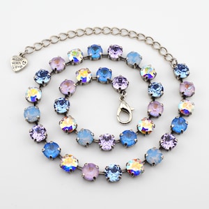 Crystal Jewelry, Necklace or Bracelet &quot;Fascination&quot; | Purple & Blue Crystal Jewelry | 8mm Austrian Crystal Jewelry Handmade Gifts For Women