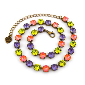 Fall Themed Crystal Jewelry, Necklace or Bracelet &quot;Trick or Treat&quot; | Halloween Crystal Jewelry | 8mm Austrian Crystal Jewelry For Women
