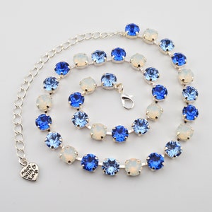 September Birthstone Crystal Jewelry, Necklace or Bracelet &quot;Sapphire Dream&quot; | Blue Crystal Jewelry | 8mm Austrian Crystal Jewelry For Women