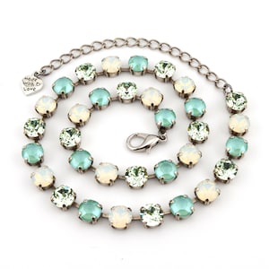 Crystal Jewelry, Necklace or Bracelet &quot;Mint to Be&quot; | Green Crystal Jewelry | 8mm Austrian Crystal Jewelry Handmade Gifts For Weddings