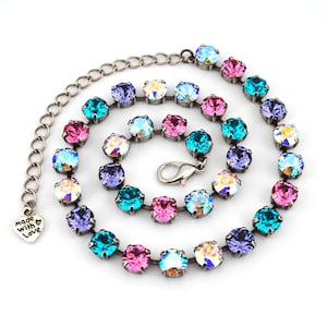 Crystal Jewelry, Necklace or Bracelet &quot;Euphoria&quot; | Pastel Multicolor Crystal Jewelry | 8mm Austrian Crystal Jewelry Handmade Gifts For Women
