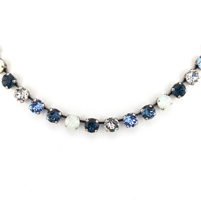Crystal Jewelry, Necklace or Bracelet blue Opal Blue Crystal Jewelry