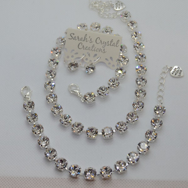 Classic Crystal Genuine Austrian Crystal Necklace, Bracelet or Earrings