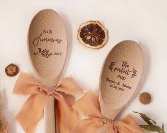 Personalized Wood Spoon | The Perfect Mix Spoon | Housewarming Gift for Couple | Bulk Wedding Favors | Wedding Party Gift | Christmas Gifts