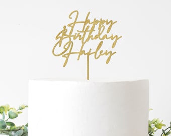 Décoration de gâteau d'anniversaire personnalisée | Décoration pour gâteau de baptême | Décoration de gâteau personnalisée | Anniversaire d'enfants | Décoration de gâteau joyeux anniversaire