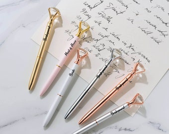 Bridal Shower Favors | Diamond Pen | Wedding Pen | Bridal Party Planner | Bridesmaid Gifts | On Budget Gift | Gift Under 10