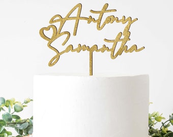 Wedding Cake Topper | Custom Cake Topper | Mr and Mrs Cake Topper | Birthday Anniversary Baptism Cake Topper | Rustic Wedding Cake Topper