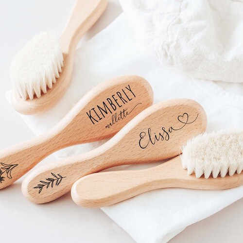 Personalized Baby Comb and Brush Set Custom Newborn Keepsake Etsy
