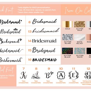 a poster with the names of different types of brides and grooms