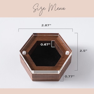 Personalized Wedding Ring Box Ring Bearer with Acrylic Lid & Wood Base Engraved Ring Box for Engagement Wedding Ceremony Keepsake Box image 3