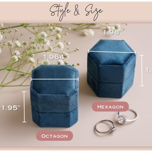 Personalized Velvet Ring Box, Wedding Gift, Detail Photography, Anniversary Gift, Engagement Ring Box, Proposal Ring Bearer [N] image 4