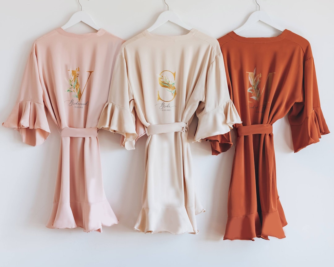 Bridesmaid Ruffle Robes Bridal Party Robes Bridesmaid Gifts Bridal