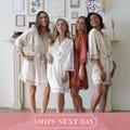Silky Chunky Lace Robe, Personalized Bridesmaid Robes, Bridal Party Getting Ready Gift, Bridal Shower, Bachelorette, Wedding Robe [SCL]