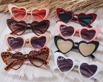 Bachelorette Heart Sunglasses Babe & Bride | Beach Party Favors | Honeymoon Bridal Shower Favors | Bridesmaid Gifts | Bridesmaid Proposal