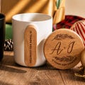 Personalized Ceramic Mug, Wedding Gift for Couple, His and Her Matching Cups