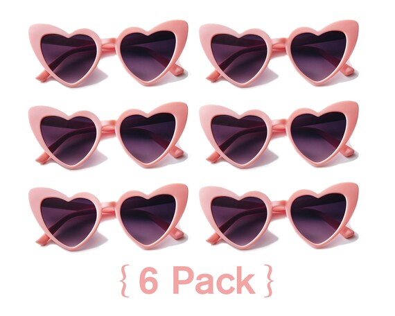 Women's Pink Heart Shaped Party Sunglasses