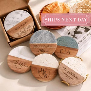 Custom Coaster Set, Housewarming Gift, Personalized Wedding Gifts for Couple, Board Coasters