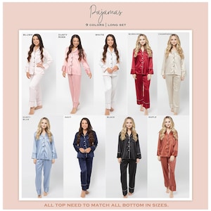 Bridesmaid Pajamas, Bridal Party Pajamas, Bridesmaid Proposal, Bachelorette Party, Matching Pajama, Personalized Pajama Set [PJP] [W] image 3