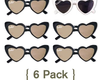 Bachelorette Party Favors, Pink Heart Sunglasses, Bridesmaid Gifts