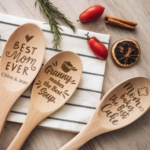 Custom Wood Spoon with  Engraved Saying, Cooking Gifts for Any Occasion, Housewarming Gift, Christmas Gifts