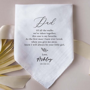 Custom Wedding Handkerchief Mothers Day Gifts Personalized Handkerchief Wedding Day Gift Father of Bride Groom Gift Handkerchief Men image 10
