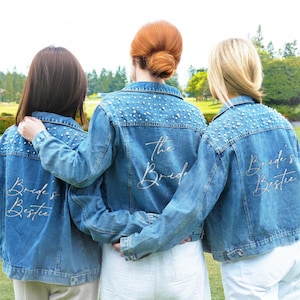 Bridal Denim Jacket Embroidered, Future Mrs Jacket, Bride Jean Jacket, Wedding Jean Jacket, Bride Wedding Gift, Custom Personalized Jacket