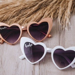 Bachelorette Party Favors Heart Sunglasses Babe & Bride Bridal Shower Favors Bridesmaid Gifts Maid of Honor Gifts Wedding Gifts image 6