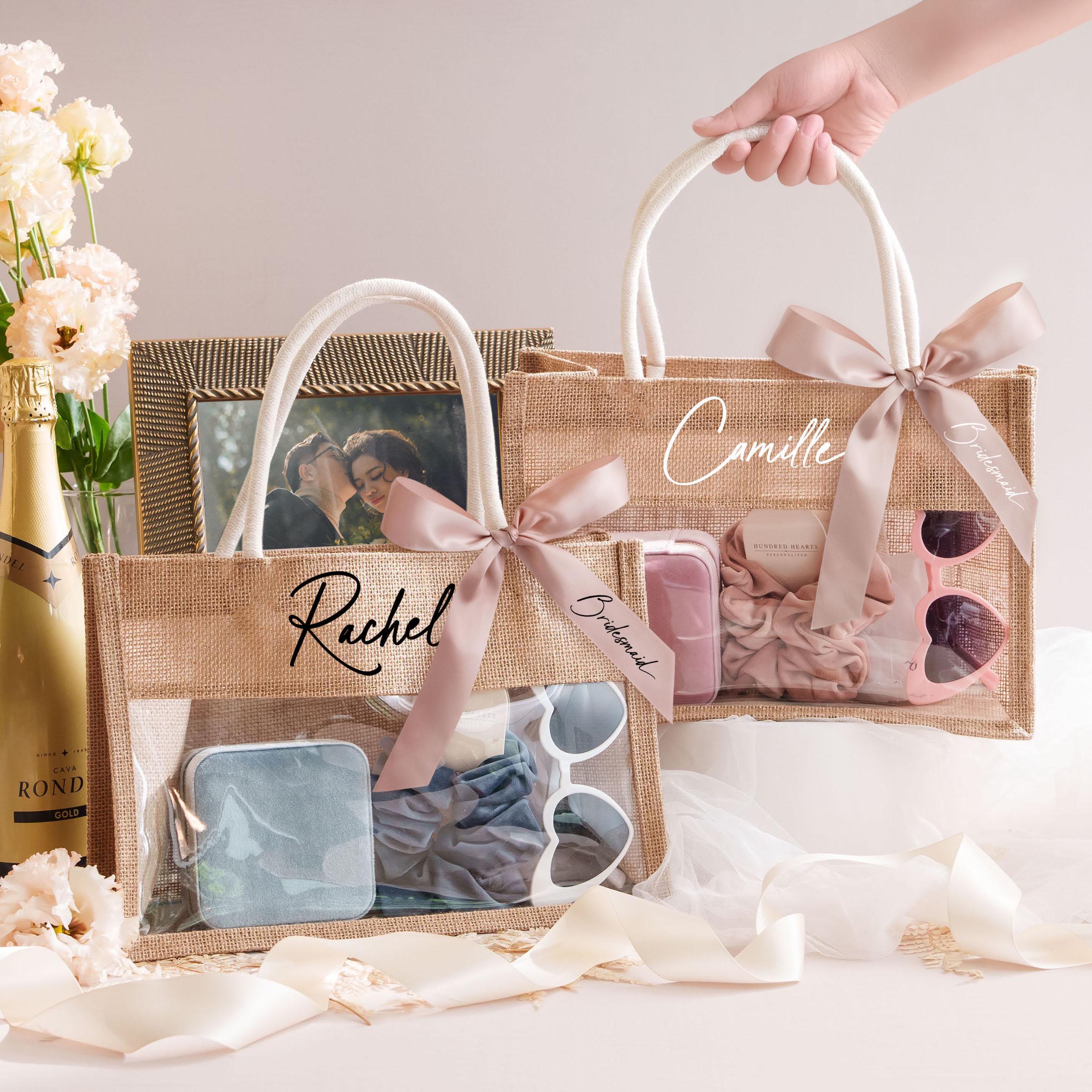 Personalized Burlap Bag, Bridesmaid Bags, Beach Bag, Tote, Straw Bag ...