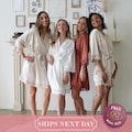 Silky Chunky Lace Robe, Personalized Bridesmaid Robes, Bridal Party Getting Ready Gift, Bridal Shower, Bachelorette, Wedding Robe