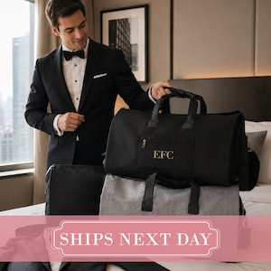 Groomsmen Suit Bag, Custom Name Garment Bag, Mens Suit Saver, Dad Gifts