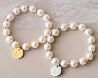 Junior Bridesmaid Letter Bracelet, Kids Bridal Accessory [R]