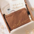 Custom Name Toiletry Bag, Personalized Bridesmaid Gifts, Maid of Honor Proposal, Monogrammed Makeup Pouch, Gift for Mom [MUB-0105]