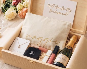 Minimalist Aesthetic Cosmetic Bag, Personalized Pouch, Gold Foil Custom Name Bag, Travel Essentials Organizer, Small Makeup Bag [MUB-0105]