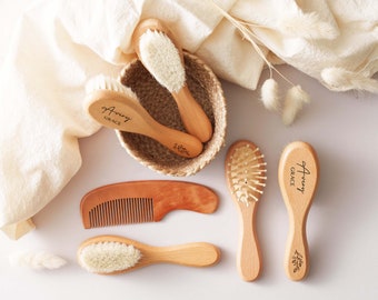 Personalized Baby Hair Brush Set | Newborn Christmas Gift | Custom Engraved Baby Brush | Baby Shower Keepsake | Gifts for New Mom