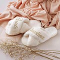 Bridesmaid Gifts, Fluffy Slippers, Personalized Gift for Her: Bachelorette Party, Bridal Shower