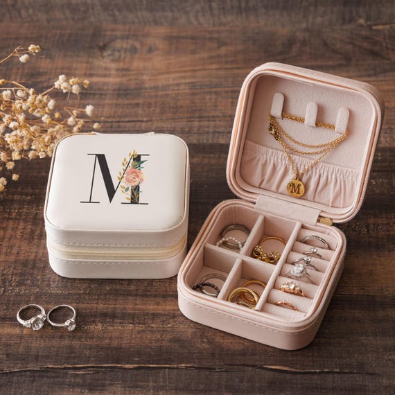 Custom Travel Jewelry Case, Mother's Day Gift, Personalized