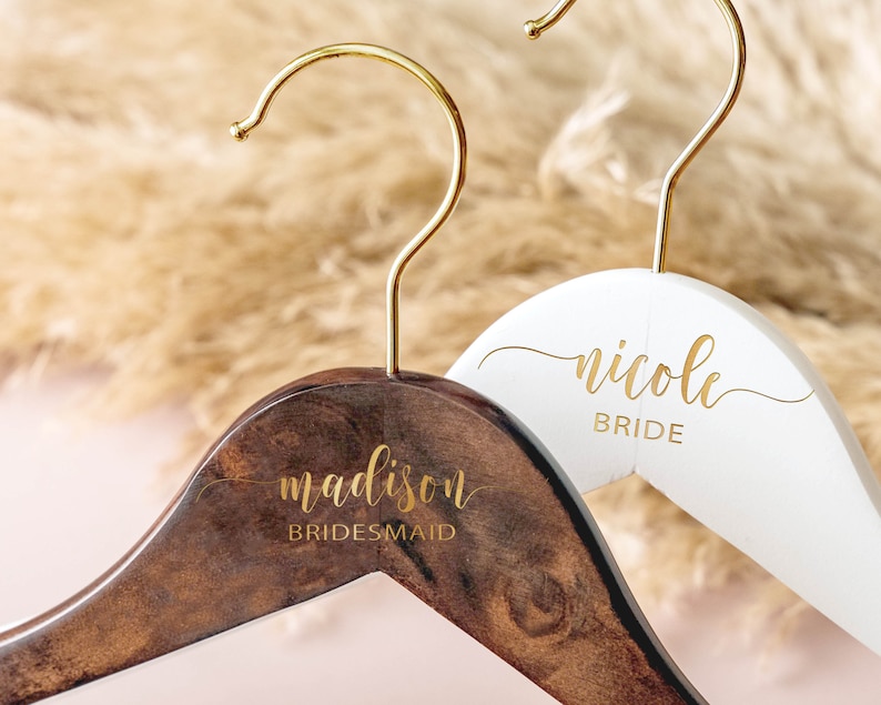 Personalized Gold Hook Bride Hanger for Wedding Dress Custom - Etsy