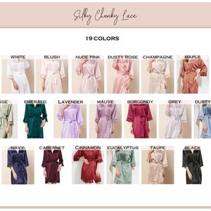 Bridal Party Robes, Personalized Bridesmaid Gift, Monogrammed Satin, Getting Ready Robe, Bride Robe, Bridal Shower, Bachelorette [SCL] image 3