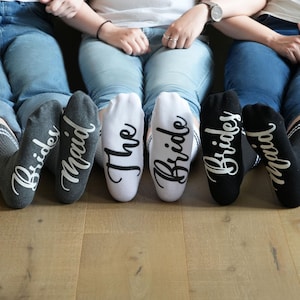 Bridesmaid Socks, Bridesmaid Proposal, Bridal Party, Bacheloretty Party, Wedding Party Socks, Maid of Honor, Matron of Honor Grip Socks [W]