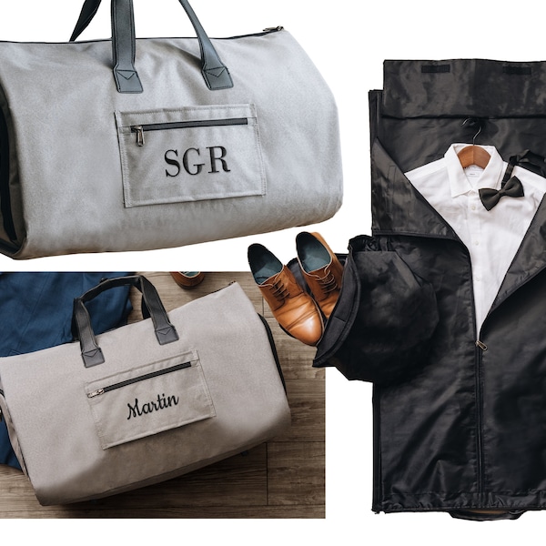 Housse à vêtements pour hommes | Sac de sport personnalisé | Proposition de garçons d'honneur | Sac week-end personnalisé | Cadeaux de Saint-Valentin pour mari | Économiseur de costume