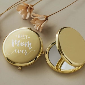 Personalisierter Kompaktspiegel Geschenke für die Braut Brautparty-Geschenke Hochzeitsgeschenke Gravierter Taschenspiegel für die Mutter der Braut Bild 10