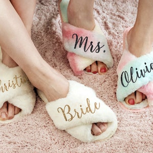 Personalized Slippers for Women | Mothers Christmas Gifts | Best Friend Gift | Custom Gifts for Girlfriend | Birthday Gifts for Women